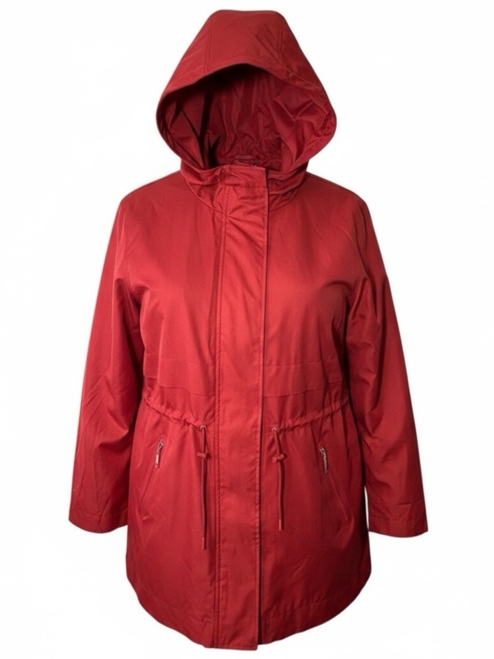 Pennington's Red Water Repellant Trench Raincoat Size 3X NWT